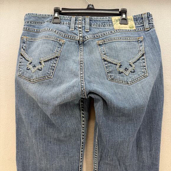 Lucky Brand Jeans Women's 14/32 Blue Y2K by Gene Montesano Straight Leg VTG - Picture 3 of 16